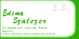 edina szalczer business card